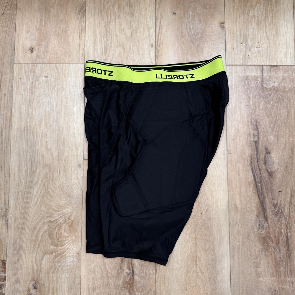 Storelli Compression Shorts Mens M Black 9 In Inseam Padded Goalkeeper